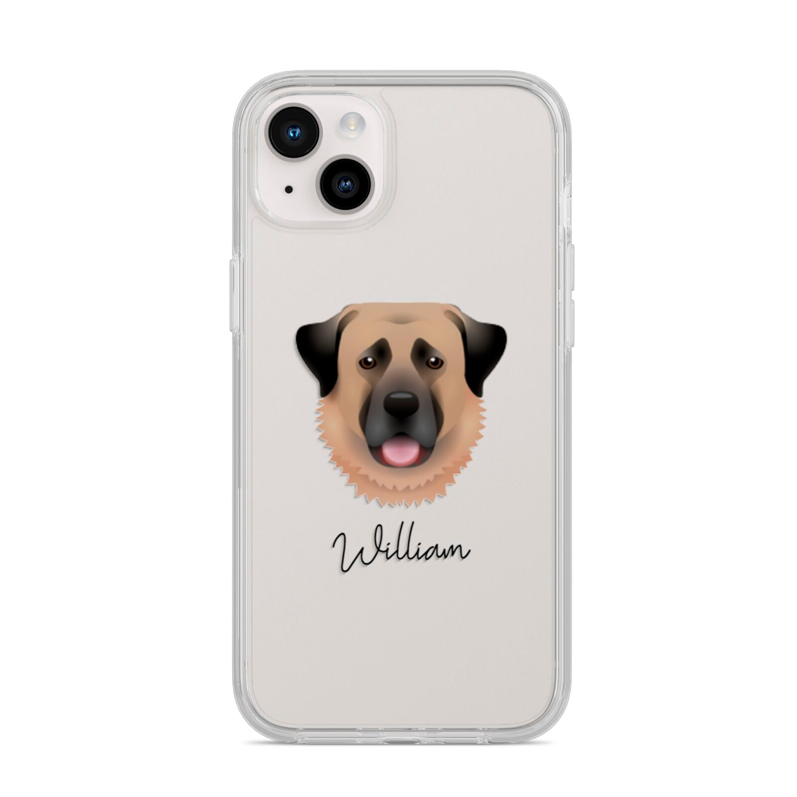 Anatolian Shepherd Dog Personalised iPhone 14 Plus Clear Tough Case Starlight