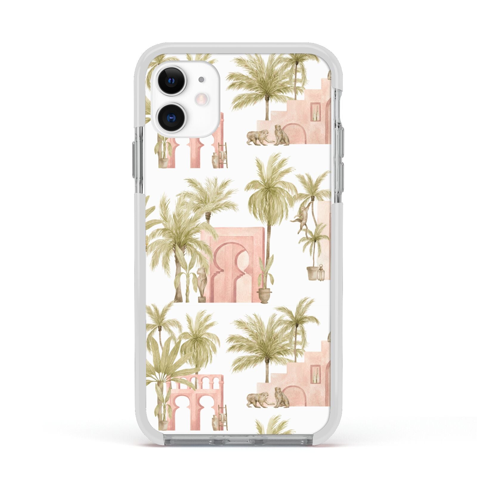 Ancient Palm Apple iPhone 11 in White with White Impact Case