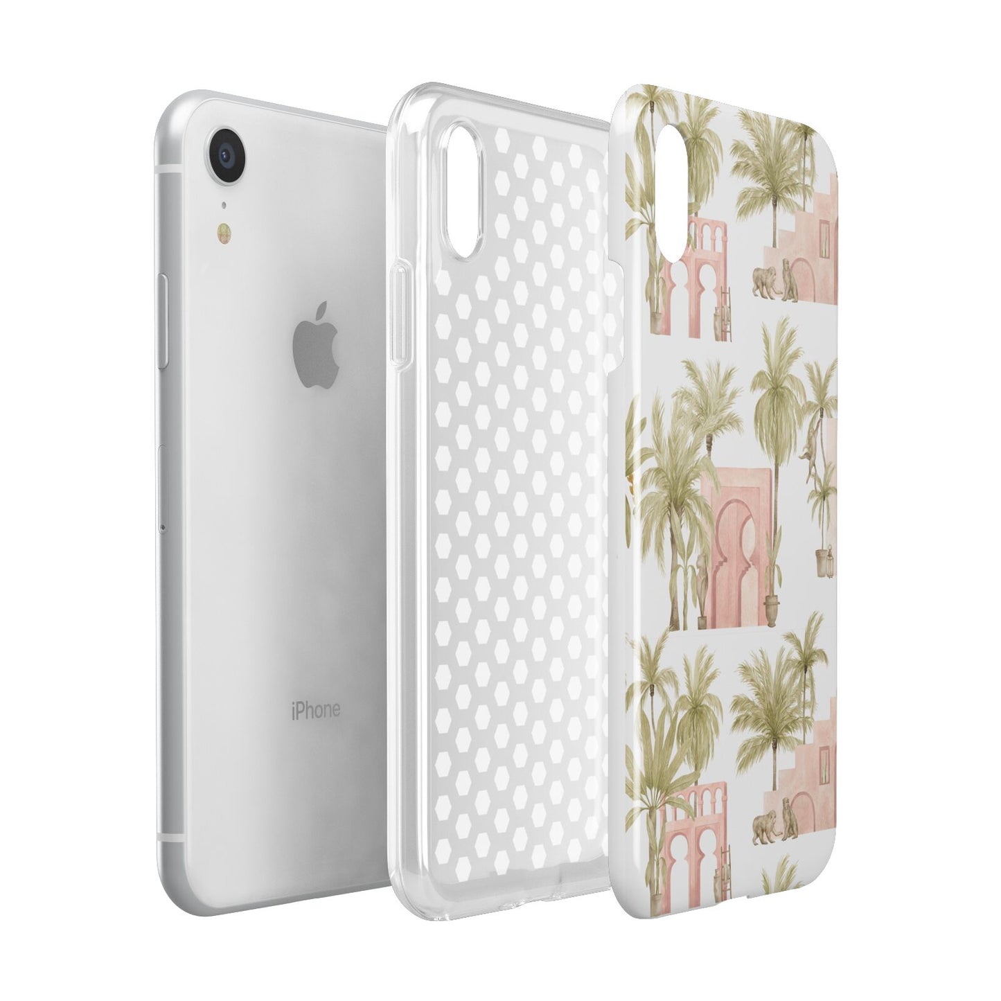 Ancient Palm Apple iPhone XR White 3D Tough Case Expanded view