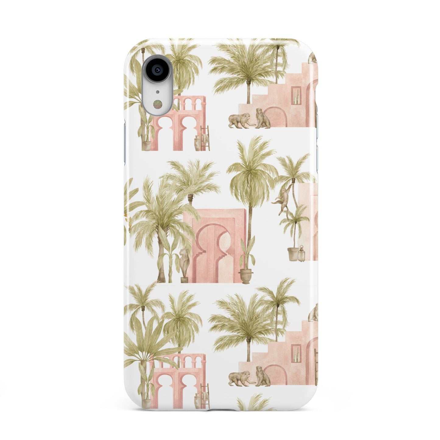 Ancient Palm Apple iPhone XR White 3D Tough Case