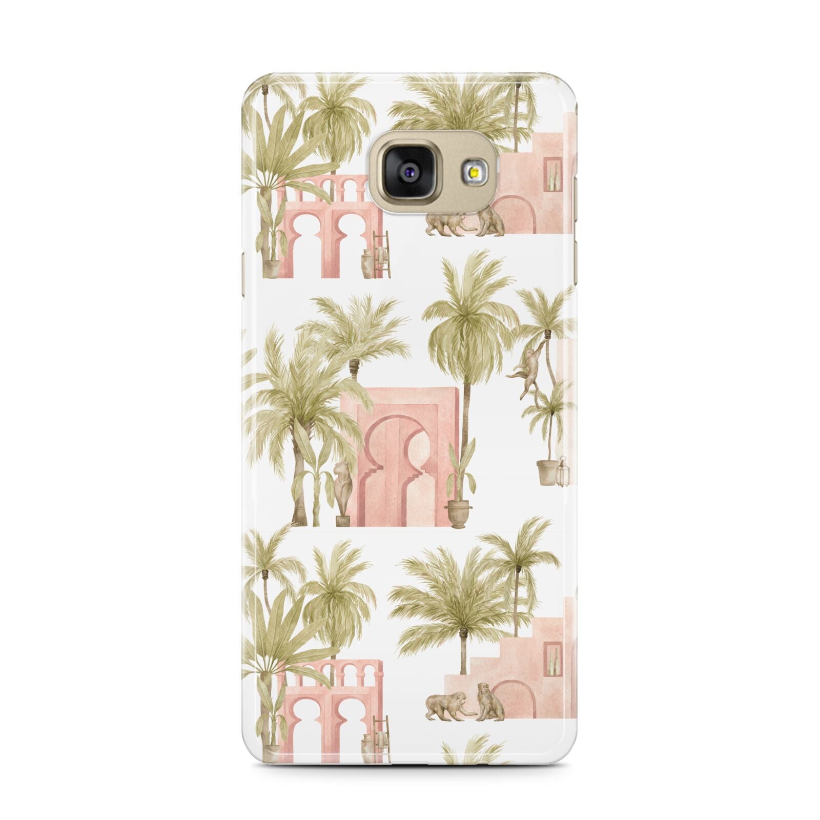 Ancient Palm Samsung Galaxy A7 2016 Case on gold phone