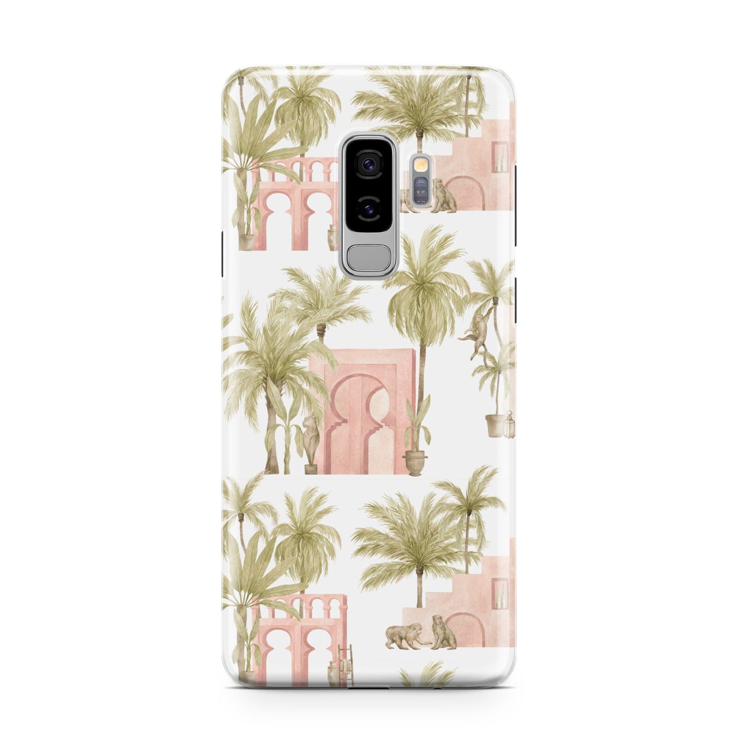 Ancient Palm Samsung Galaxy S9 Plus Case on Silver phone