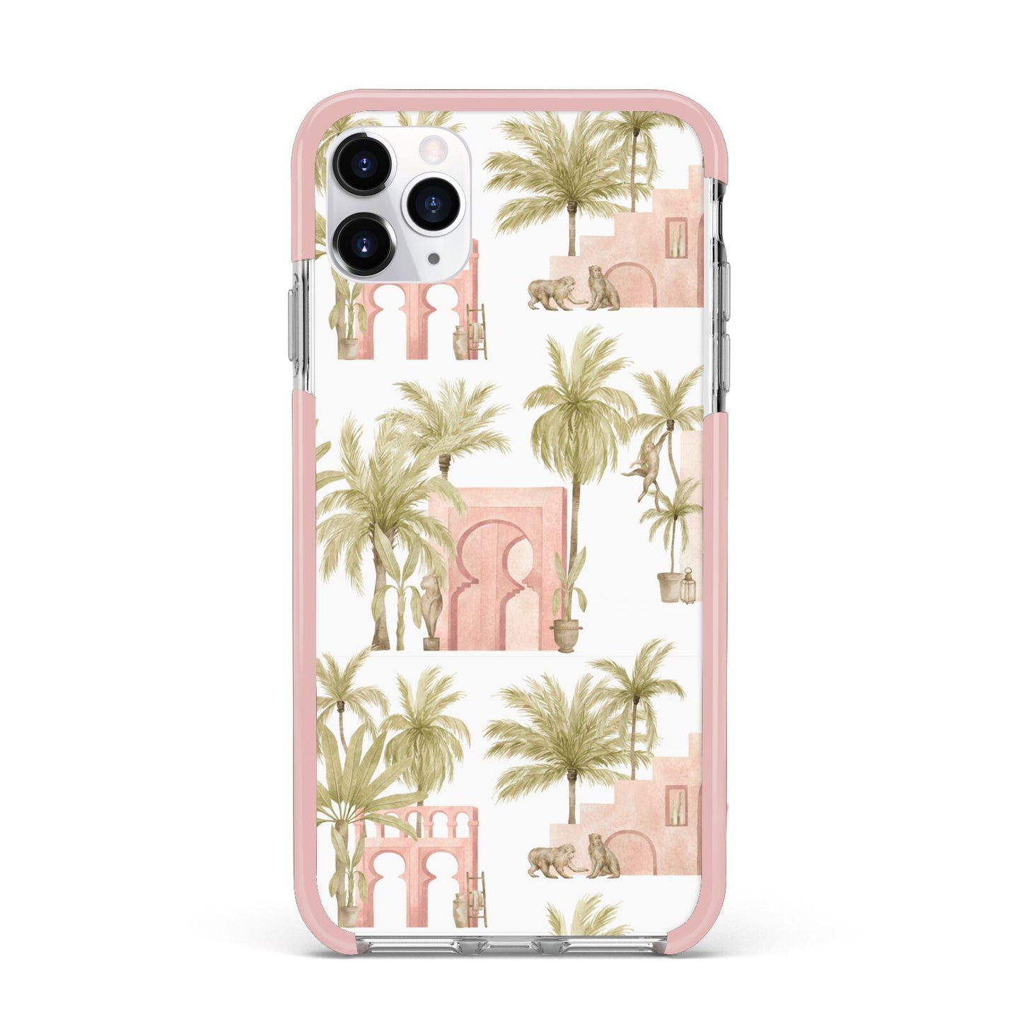 Ancient Palm iPhone 11 Pro Max Impact Pink Edge Case