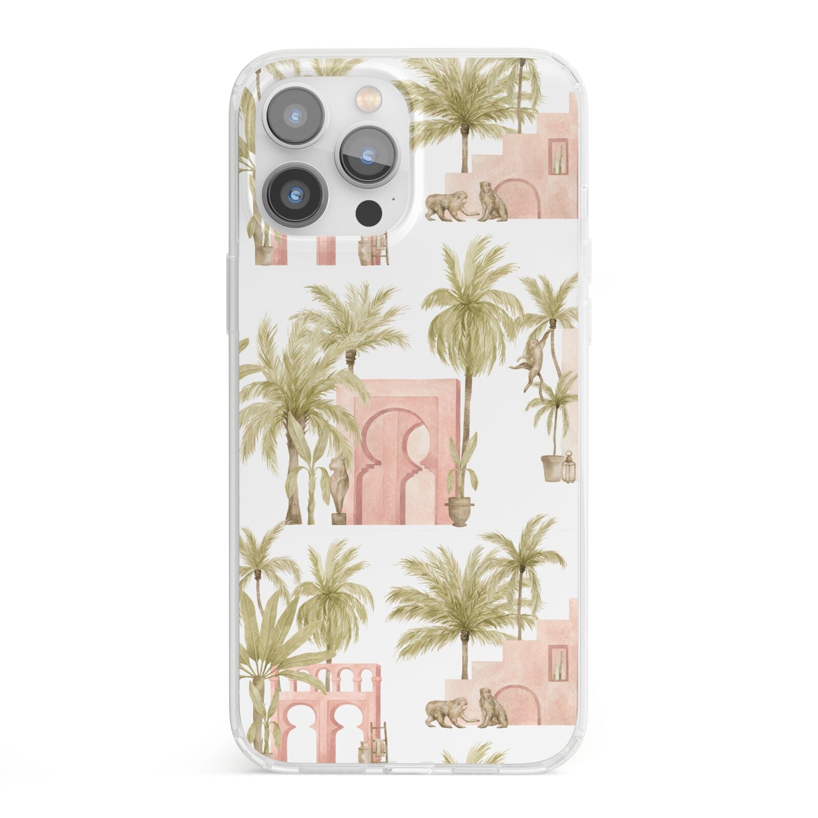 Ancient Palm iPhone 13 Pro Max Clear Bumper Case