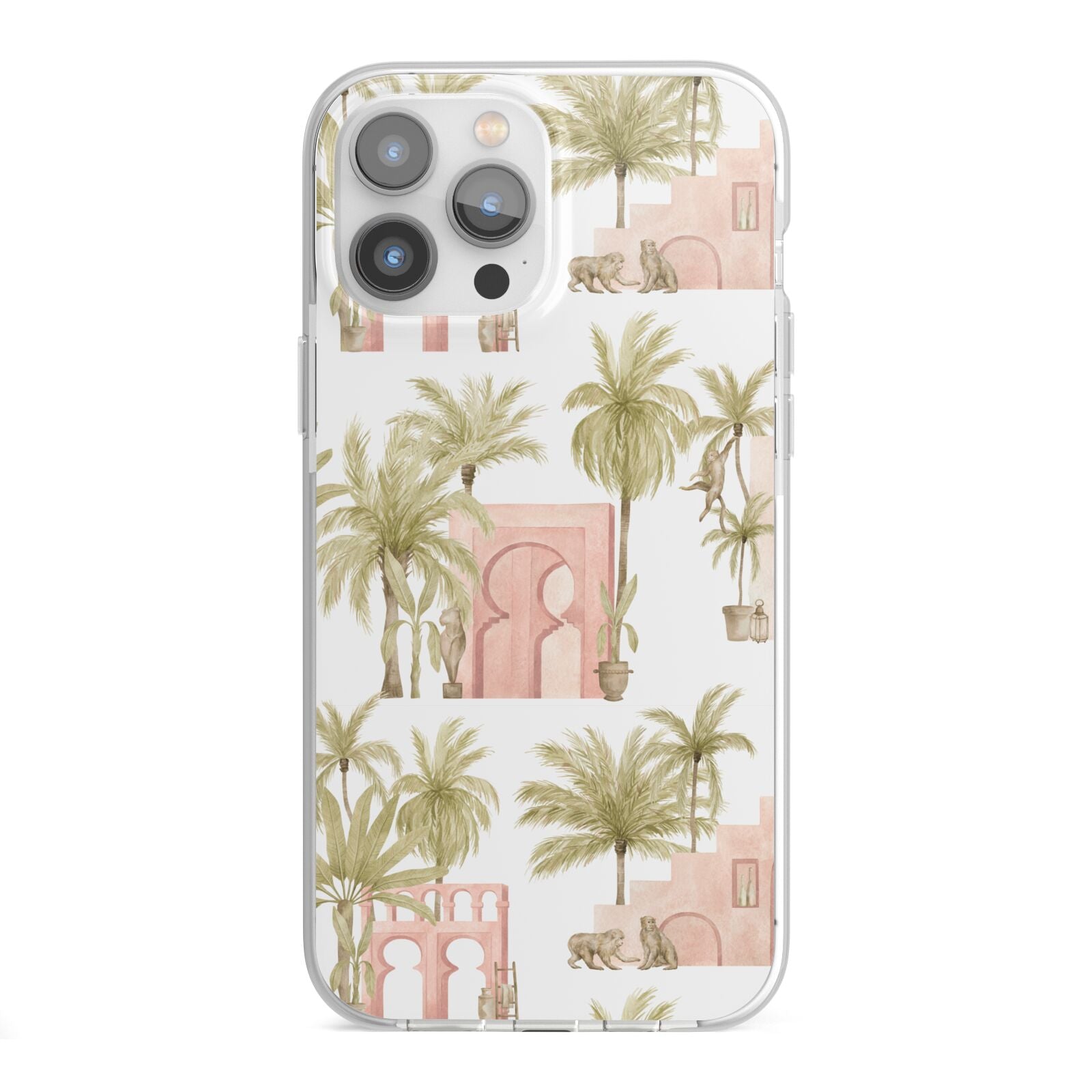 Ancient Palm iPhone 13 Pro Max TPU Impact Case with White Edges