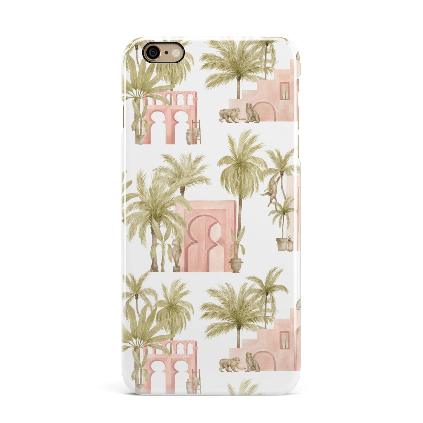 Ancient Palm iPhone 6 Plus 3D Snap Case on Gold Phone