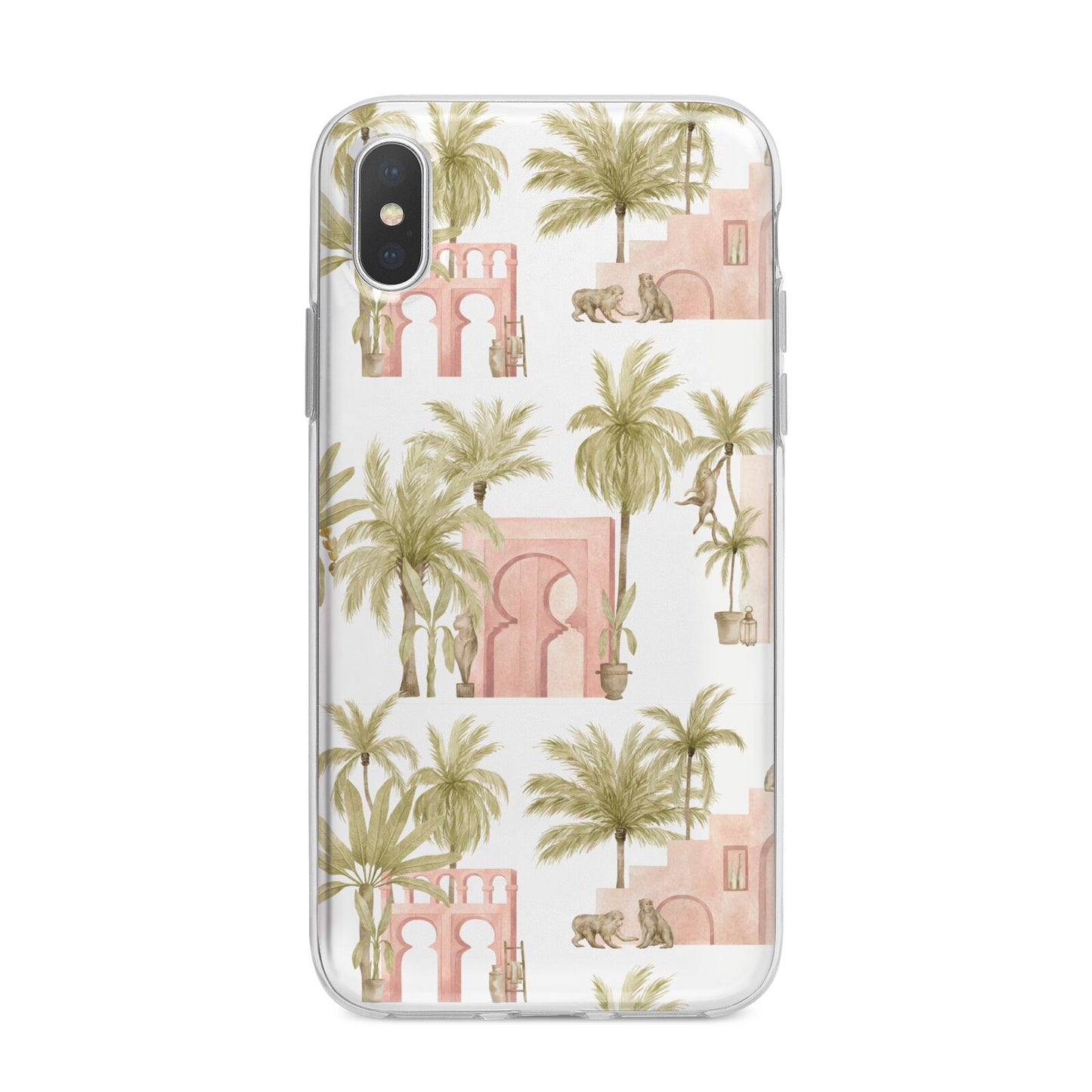 Ancient Palm iPhone X Bumper Case on Silver iPhone Alternative Image 1