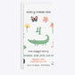 Animals Personalised Happy Birthday 4x9 Rectangle Invitation Glitter Front and Back Image