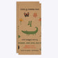 Animals Personalised Happy Birthday 4x9 Rectangle Invitation Kraft Front and Back Image