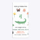 Animals Personalised Happy Birthday 4x9 Rectangle Invitation Matte Paper