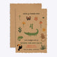 Animals Personalised Happy Birthday Deckle Invitation Kraft Front and Back Image