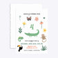 Animals Personalised Happy Birthday Deckle Invitation Matte Paper Front and Back Image