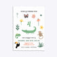 Animals Personalised Happy Birthday Deckle Invitation Matte Paper