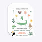 Animals Personalised Happy Birthday Deco Invitation Matte Paper Front and Back Image