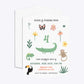 Animals Personalised Happy Birthday Geo Invitation Glitter Front and Back Image