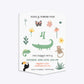 Animals Personalised Happy Birthday Geo Invitation Glitter