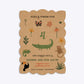 Animals Personalised Happy Birthday Petal Invitation Kraft