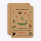Animals Personalised Happy Birthday Rounded Invitation Kraft Front and Back Image