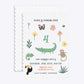 Animals Personalised Happy Birthday Scalloped Invitation Glitter Front and Back Image