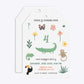 Animals Personalised Happy Birthday Tag Invitation Glitter Front and Back Image