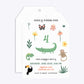 Animals Personalised Happy Birthday Tag Invitation Matte Paper Front and Back Image