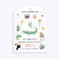 Animals Personalised Happy Birthday Tag Invitation Matte Paper
