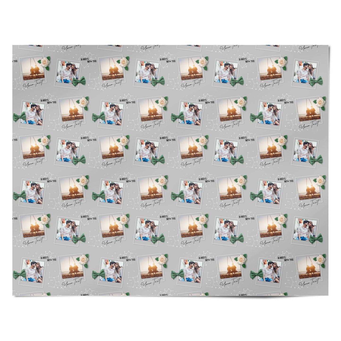 Astrology Photo Montage Upload with Text Personalised Wrapping Paper Alternative