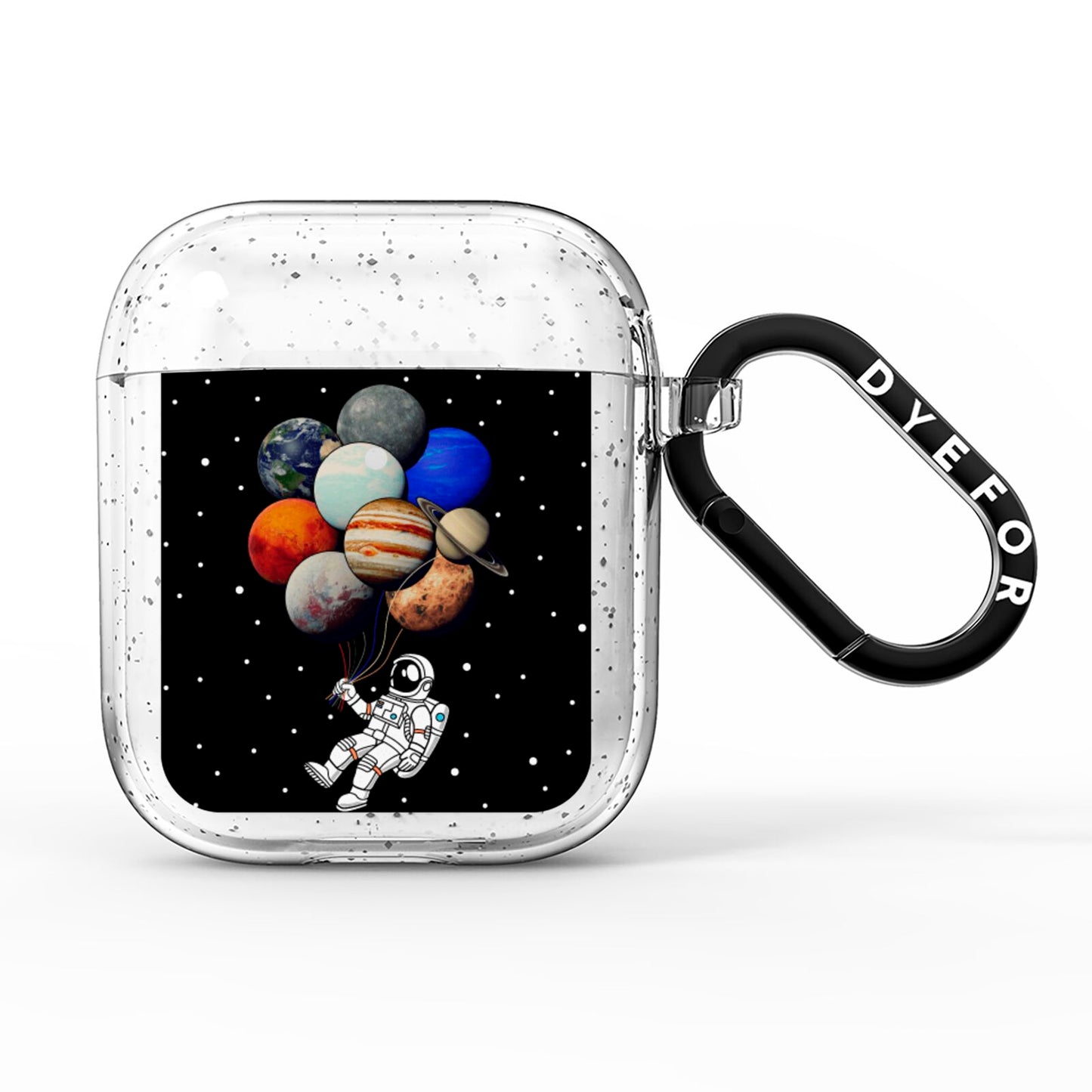 Astronaut Planet Balloons AirPods Glitter Case