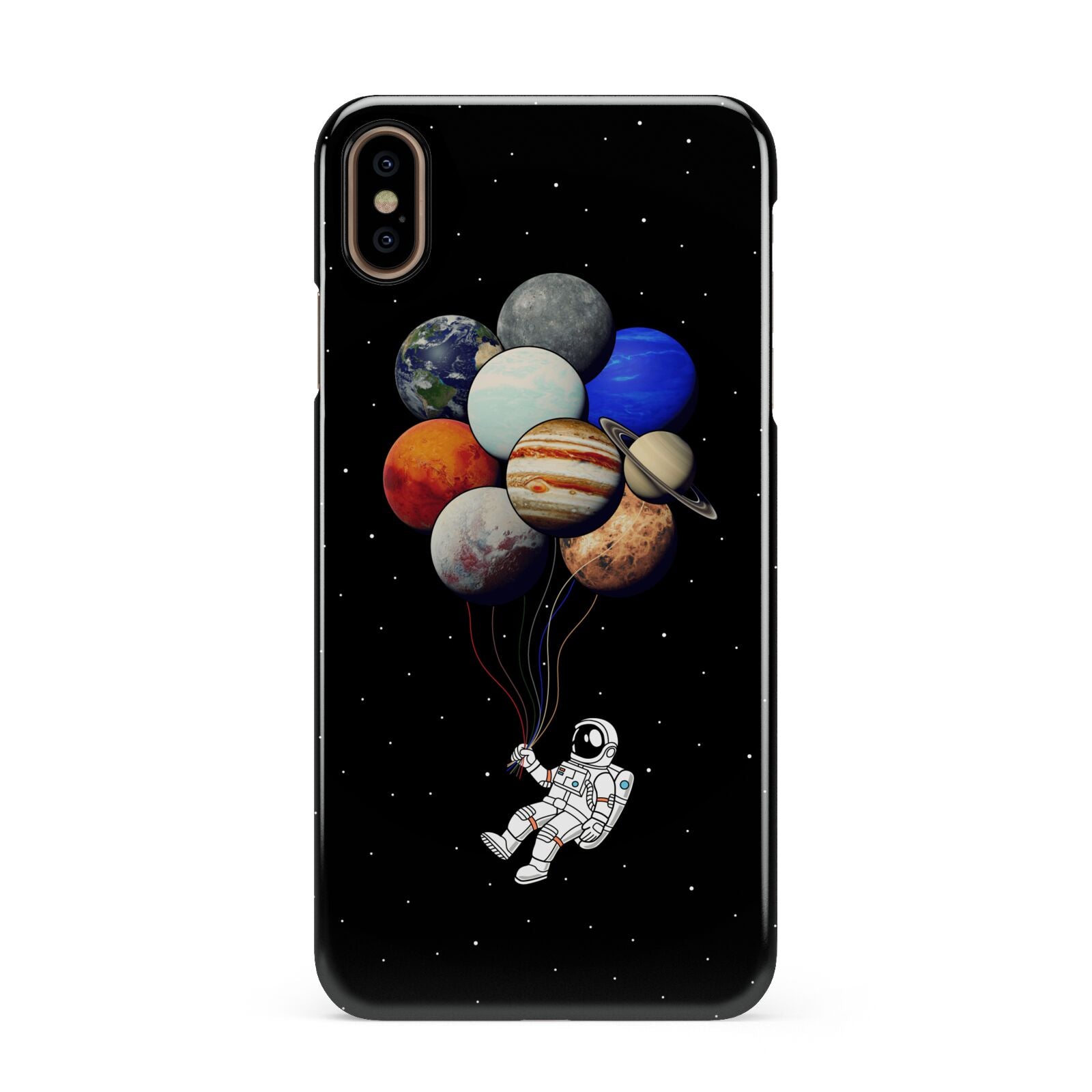 Astronaut Planet Balloons Apple iPhone Xs Max 3D Snap Case