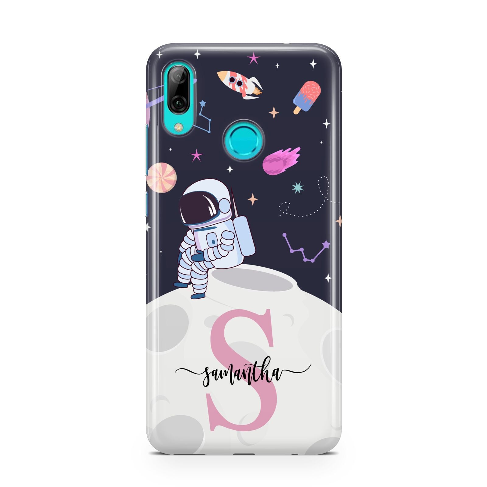 Astronaut in Candy Space with Name Huawei P Smart 2019 Case