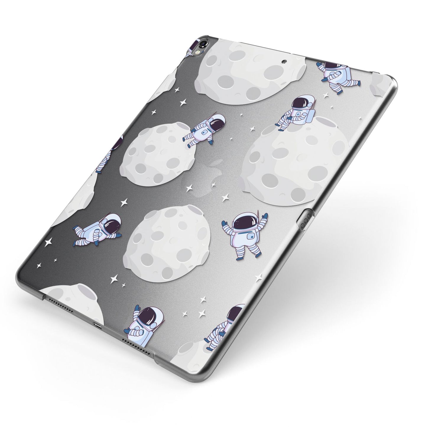 Astronauts and Asteroids Apple iPad Case on Grey iPad Side View