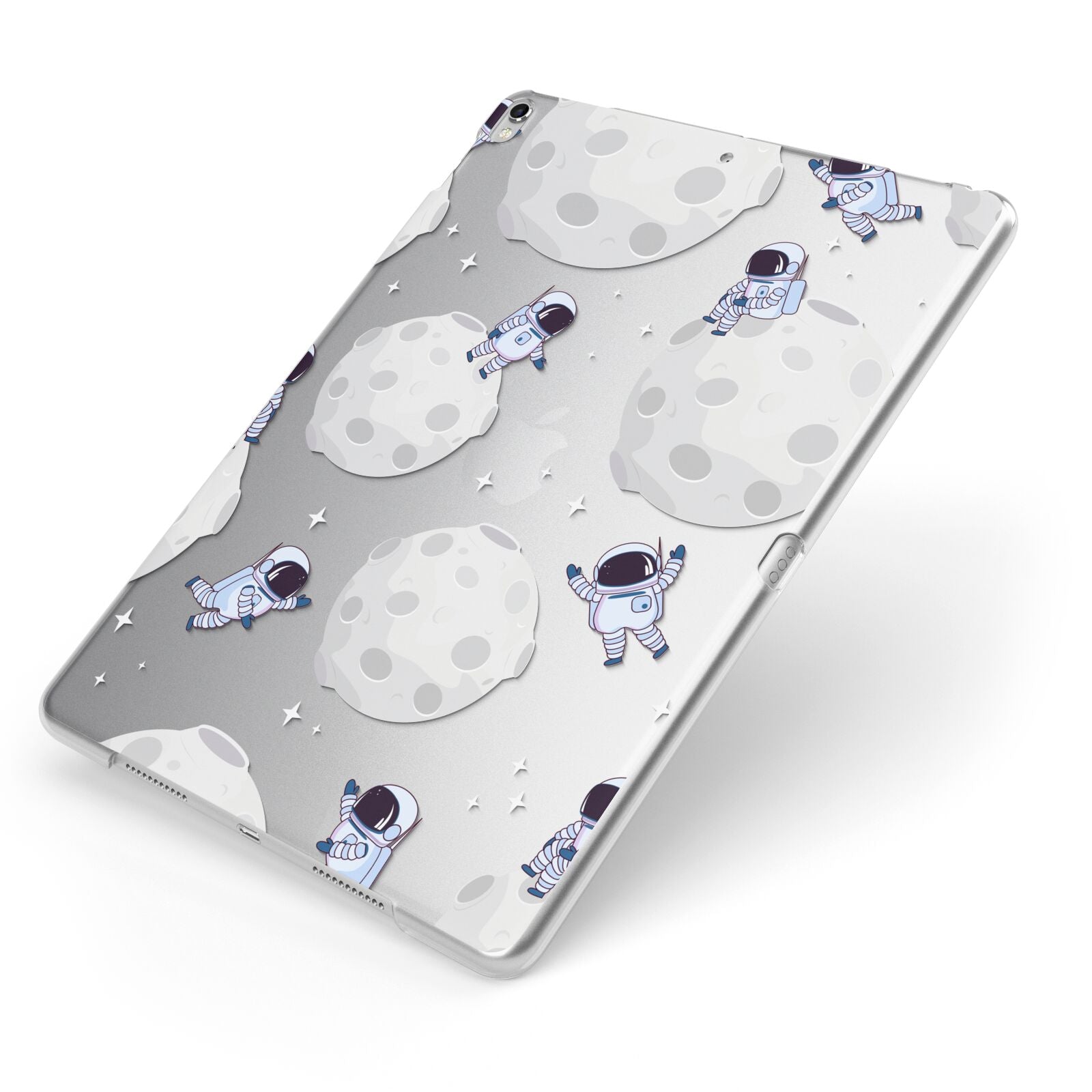 Astronauts and Asteroids Apple iPad Case on Silver iPad Side View