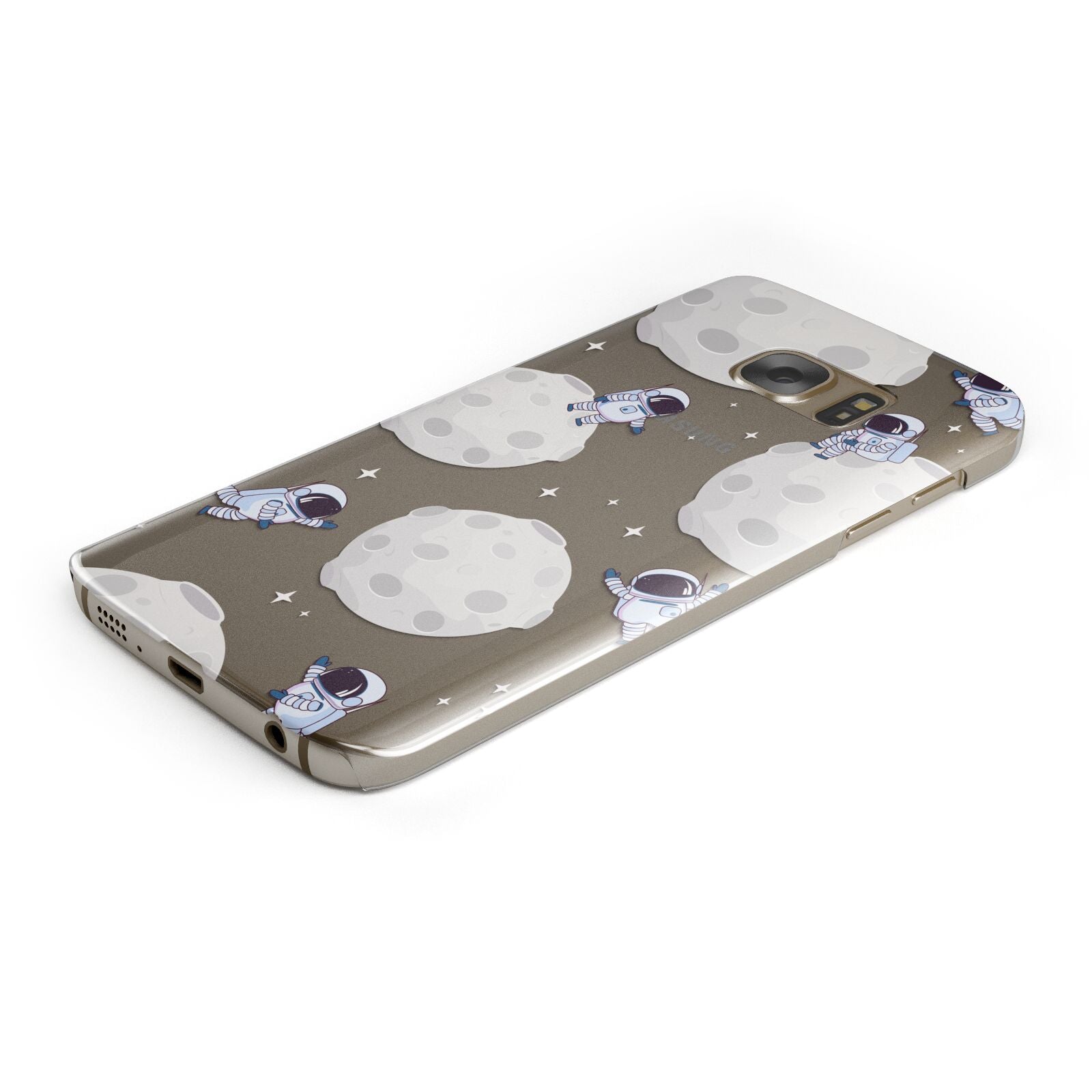 Astronauts and Asteroids Protective Samsung Galaxy Case Angled Image