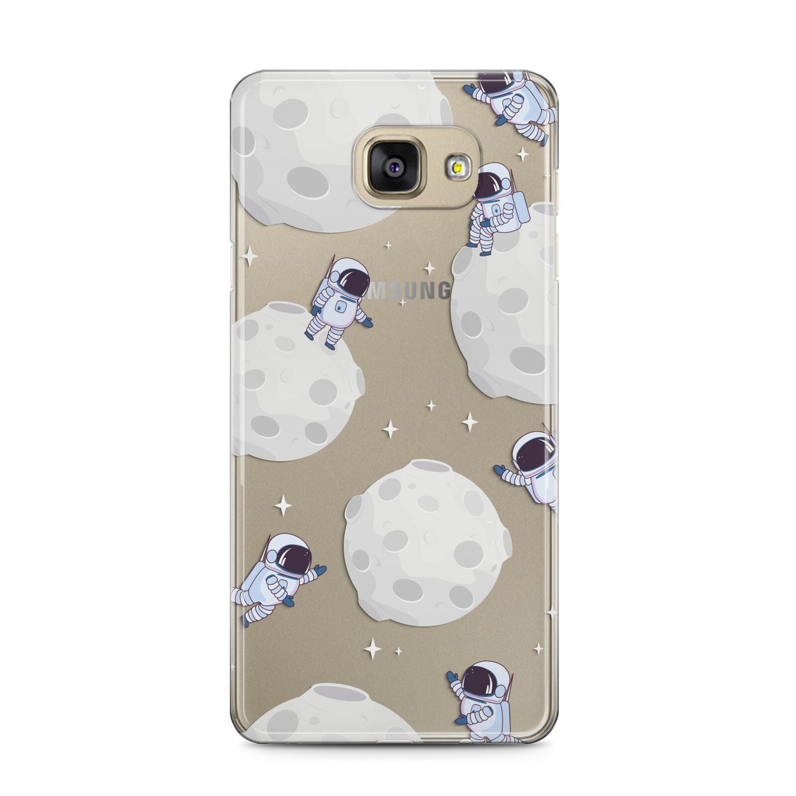 Astronauts and Asteroids Samsung Galaxy A5 2016 Case on gold phone