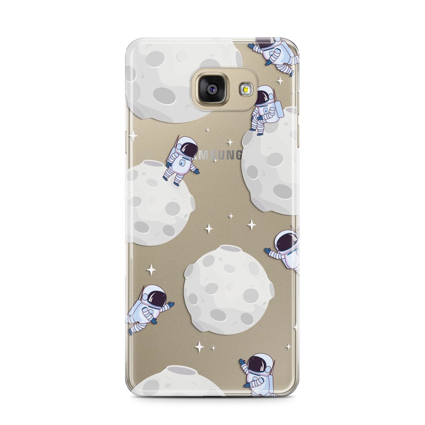 Astronauts and Asteroids Samsung Galaxy A7 2016 Case on gold phone