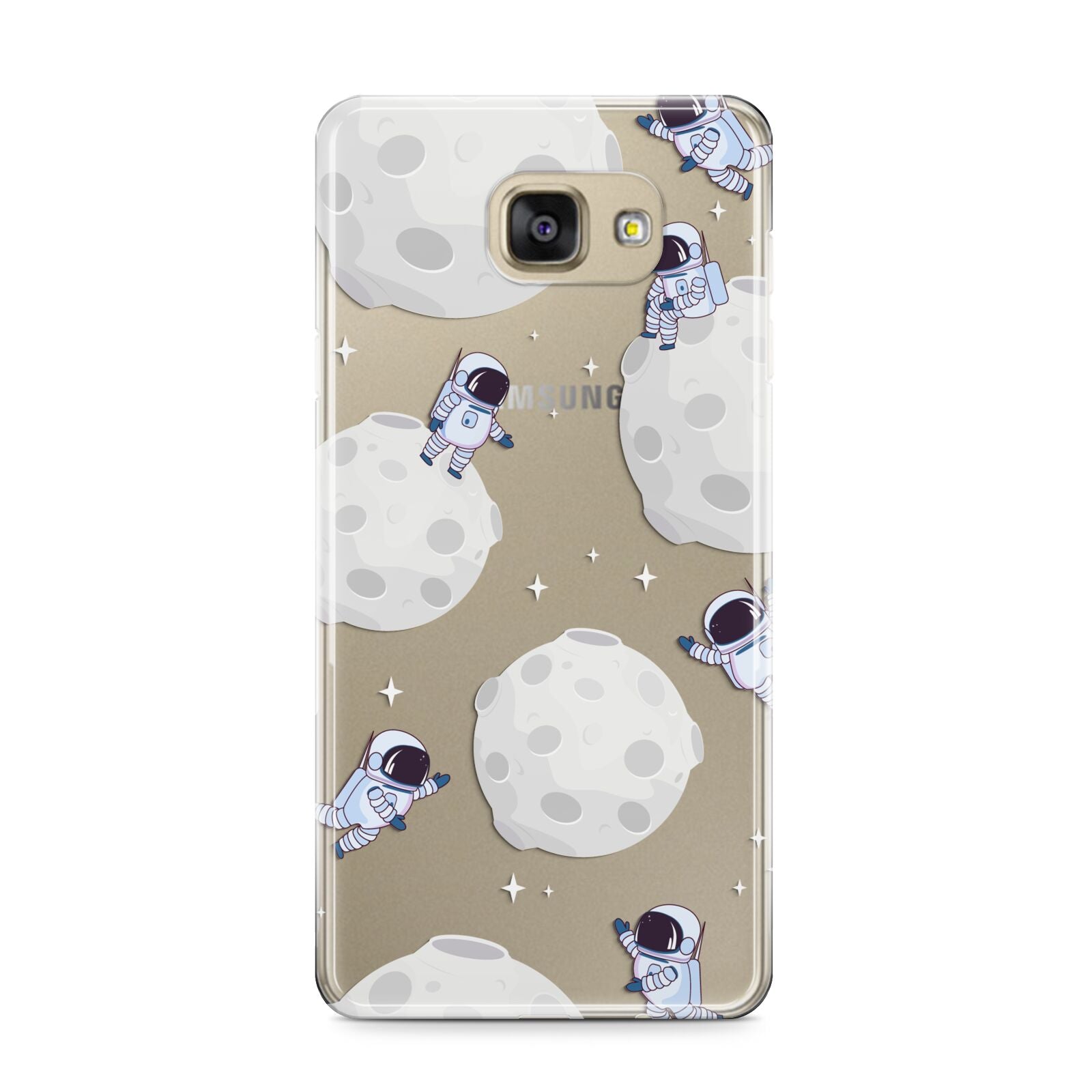 Astronauts and Asteroids Samsung Galaxy A9 2016 Case on gold phone