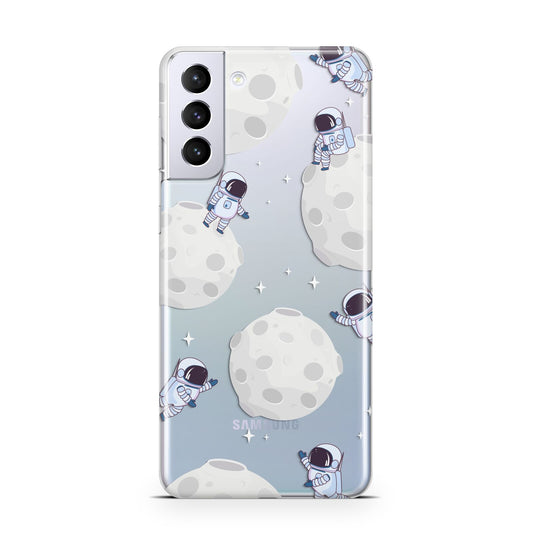 Astronauts and Asteroids Samsung S21 Plus Phone Case