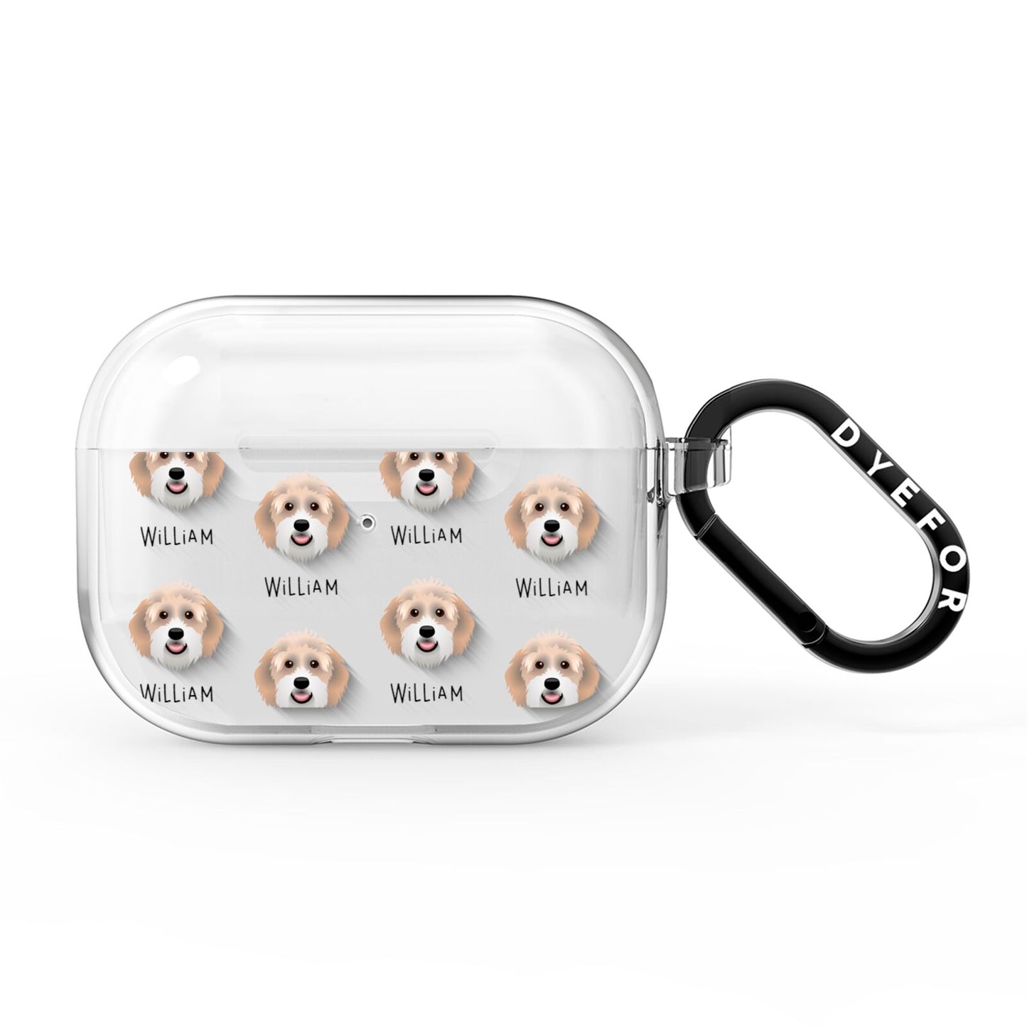 Aussiedoodle Icon with Name AirPods Pro Clear Case