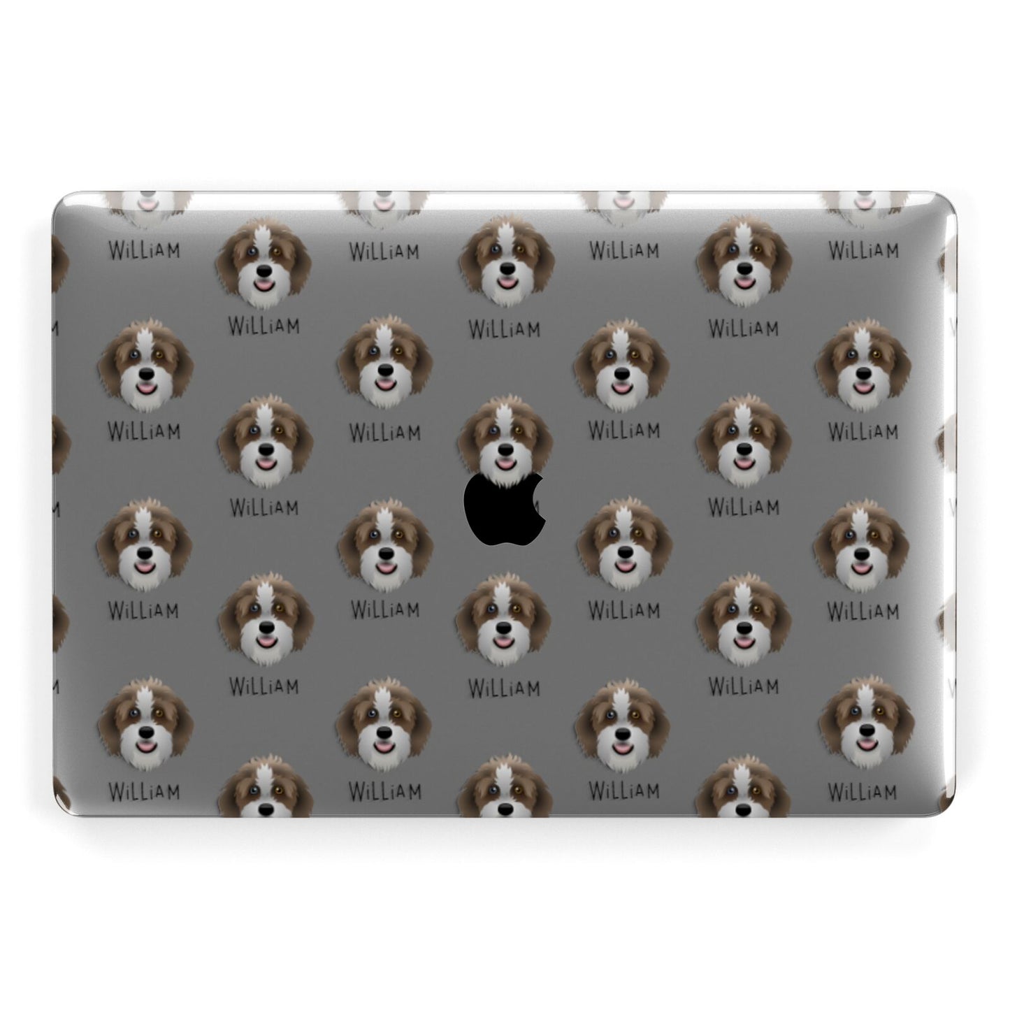 Aussiedoodle Icon with Name Apple MacBook Case