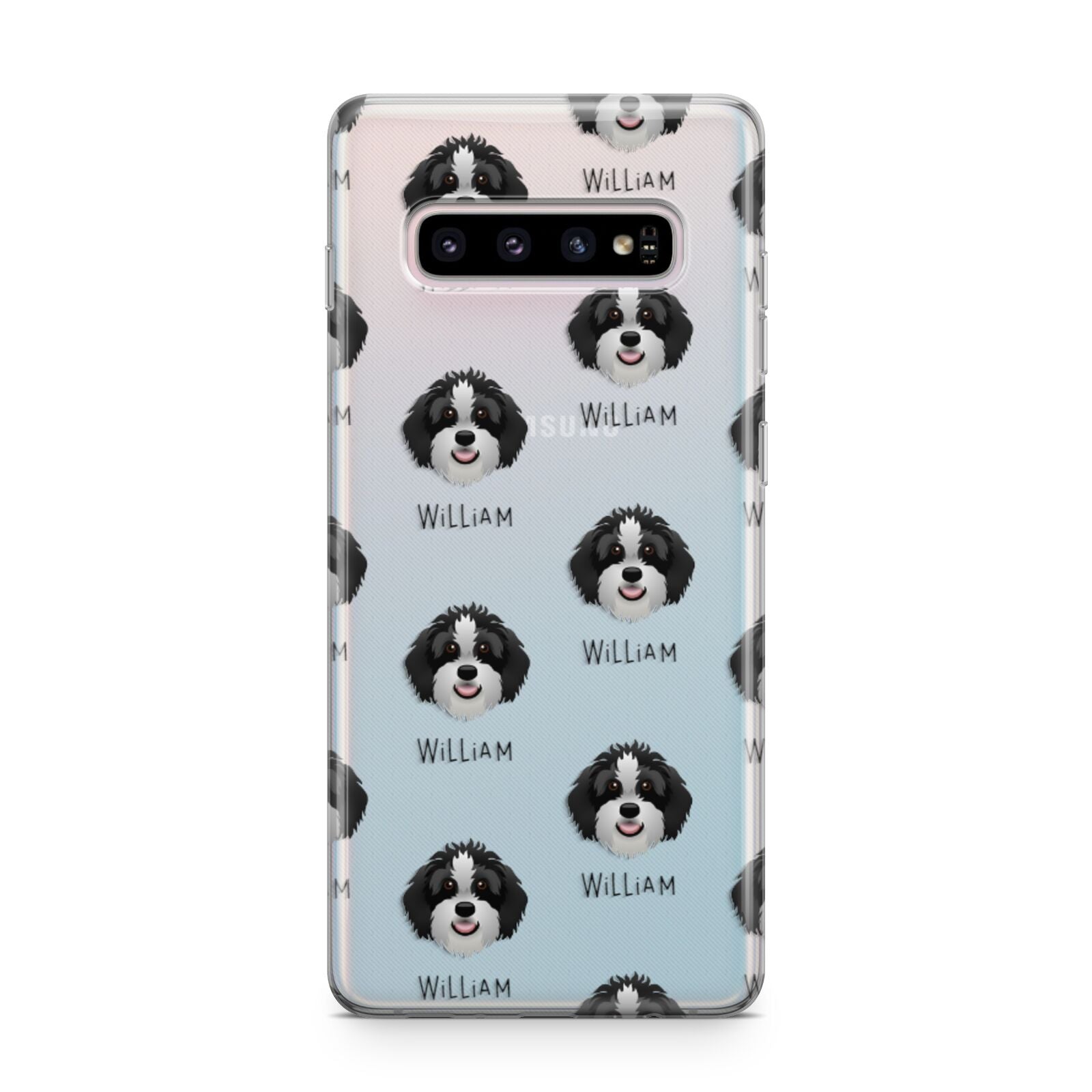 Aussiedoodle Icon with Name Samsung Galaxy S10 Plus Case