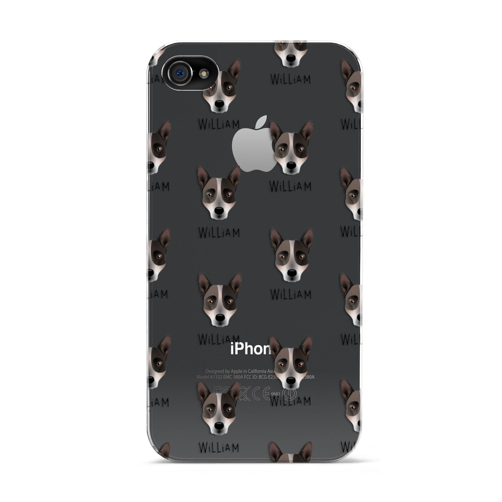 Australian Cattle Dog Icon with Name Apple iPhone 4s Case