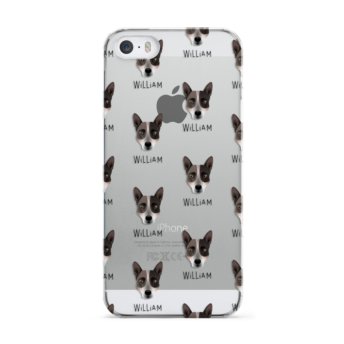 Australian Cattle Dog Icon with Name Apple iPhone 5 Case