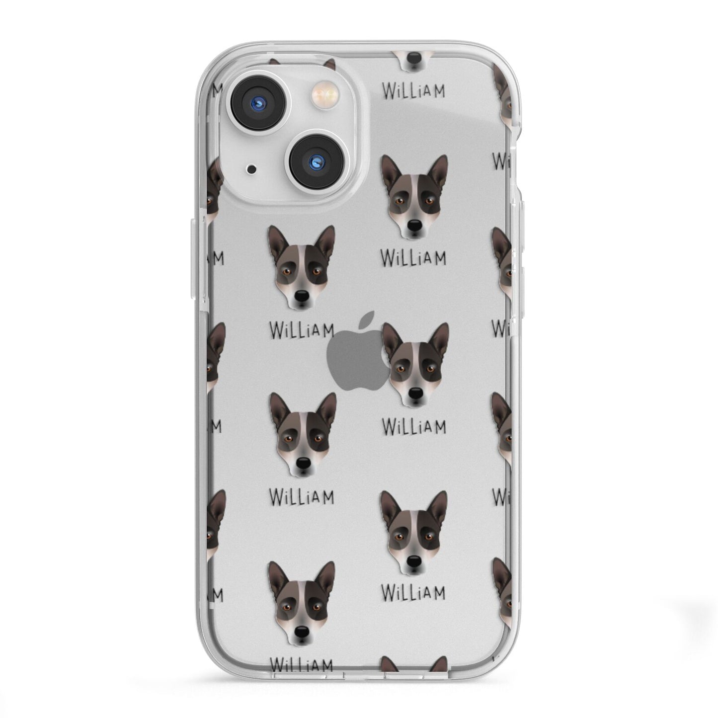 Australian Cattle Dog Icon with Name iPhone 13 Mini TPU Impact Case with White Edges