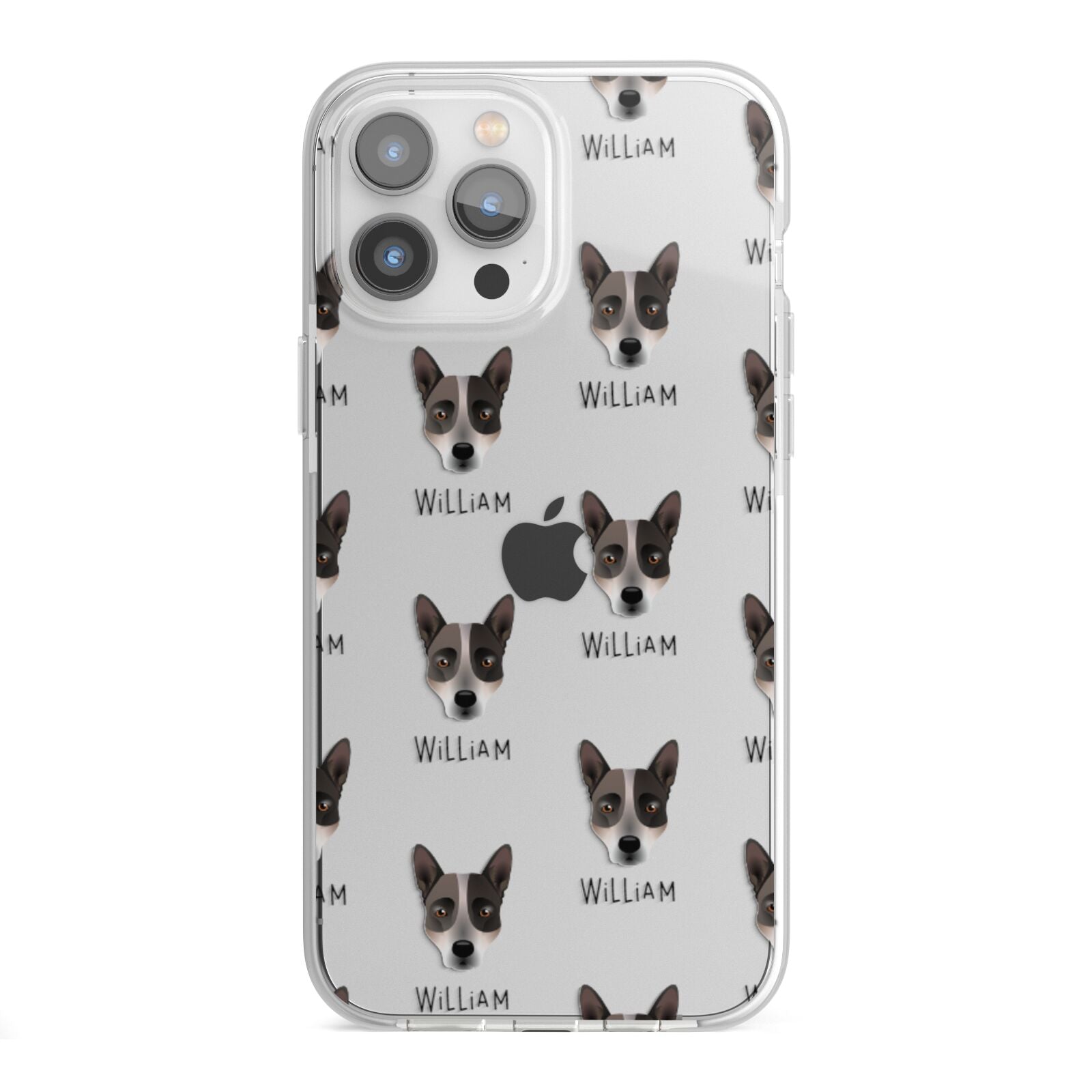 Australian Cattle Dog Icon with Name iPhone 13 Pro Max TPU Impact Case with White Edges