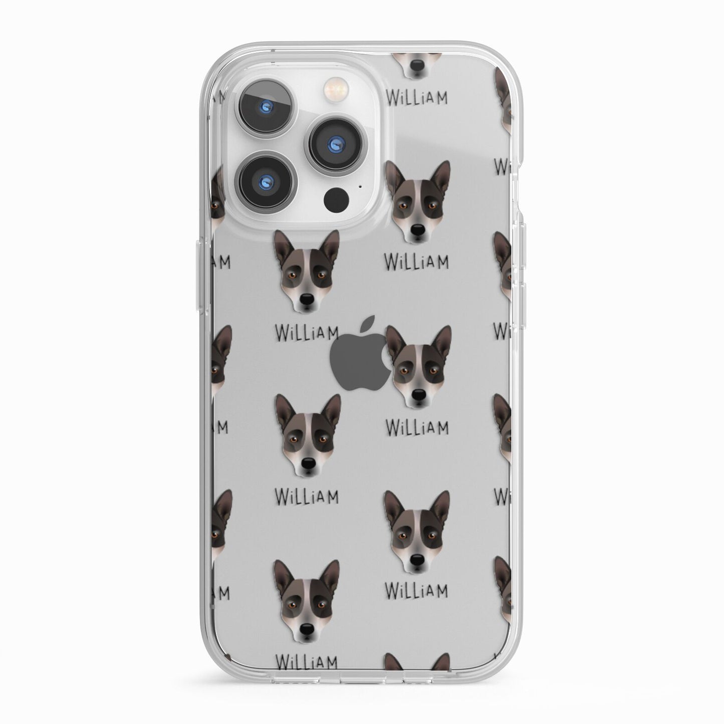 Australian Cattle Dog Icon with Name iPhone 13 Pro TPU Impact Case with White Edges