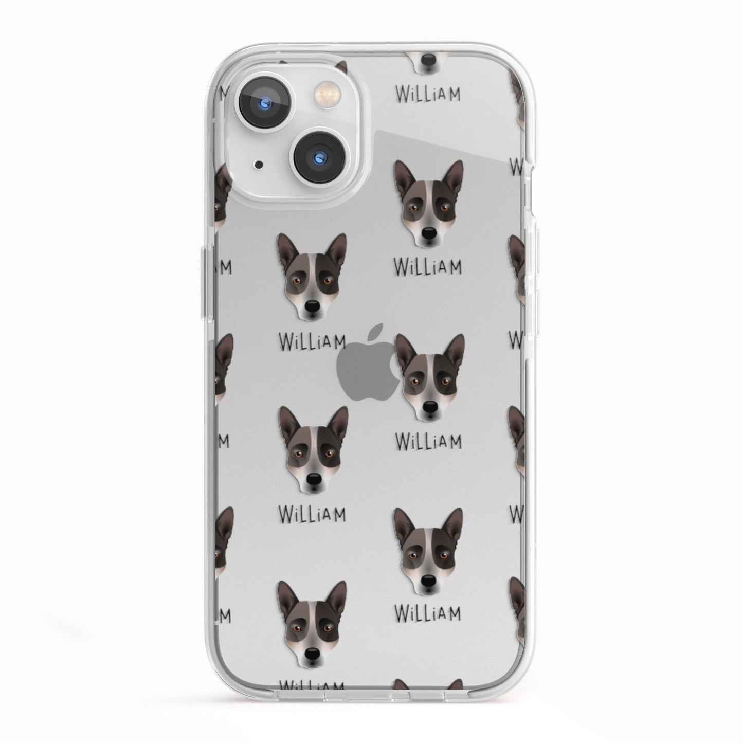 Australian Cattle Dog Icon with Name iPhone 13 TPU Impact Case with White Edges