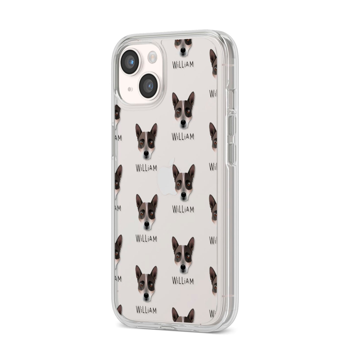 Australian Cattle Dog Icon with Name iPhone 14 Clear Tough Case Starlight Angled Image