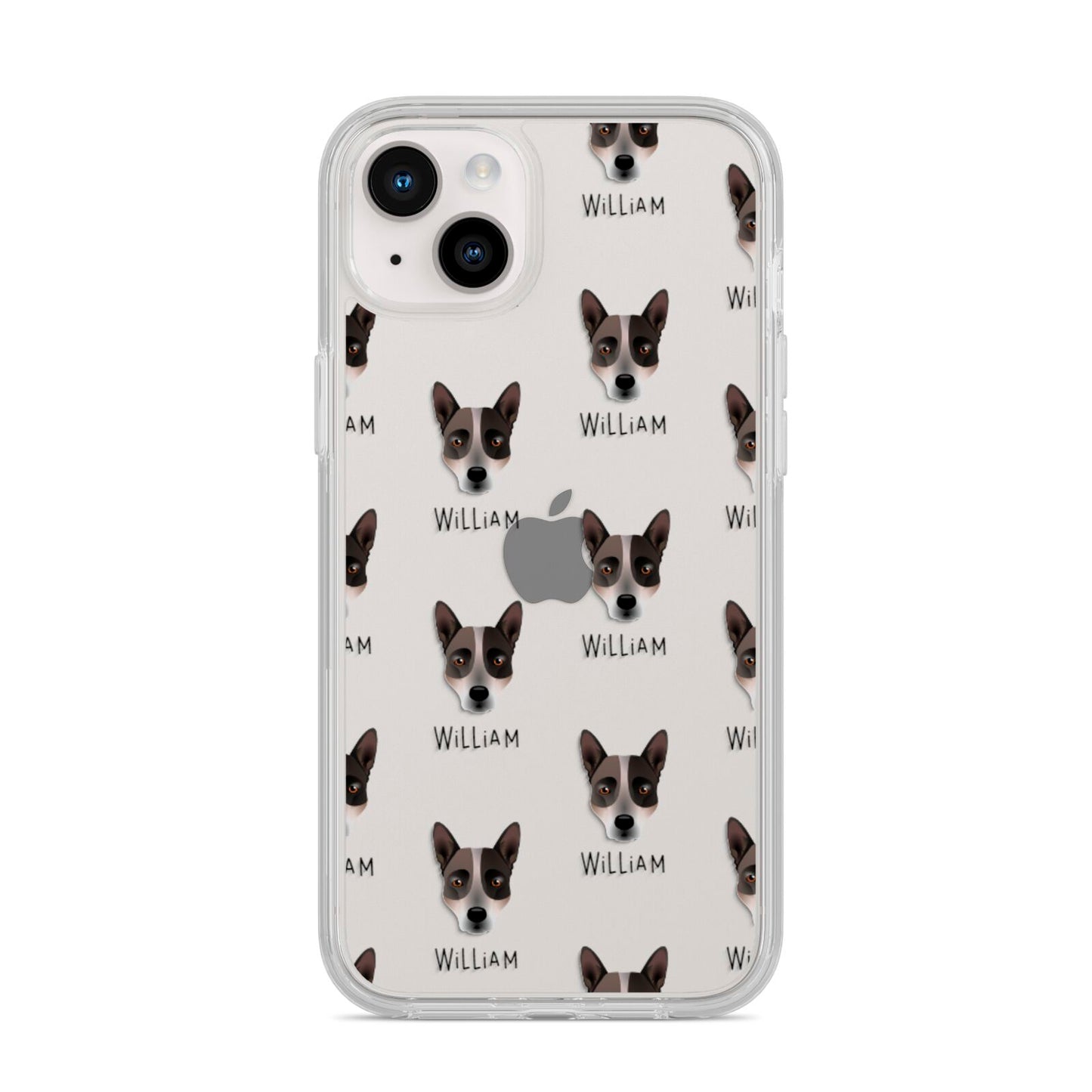 Australian Cattle Dog Icon with Name iPhone 14 Plus Clear Tough Case Starlight