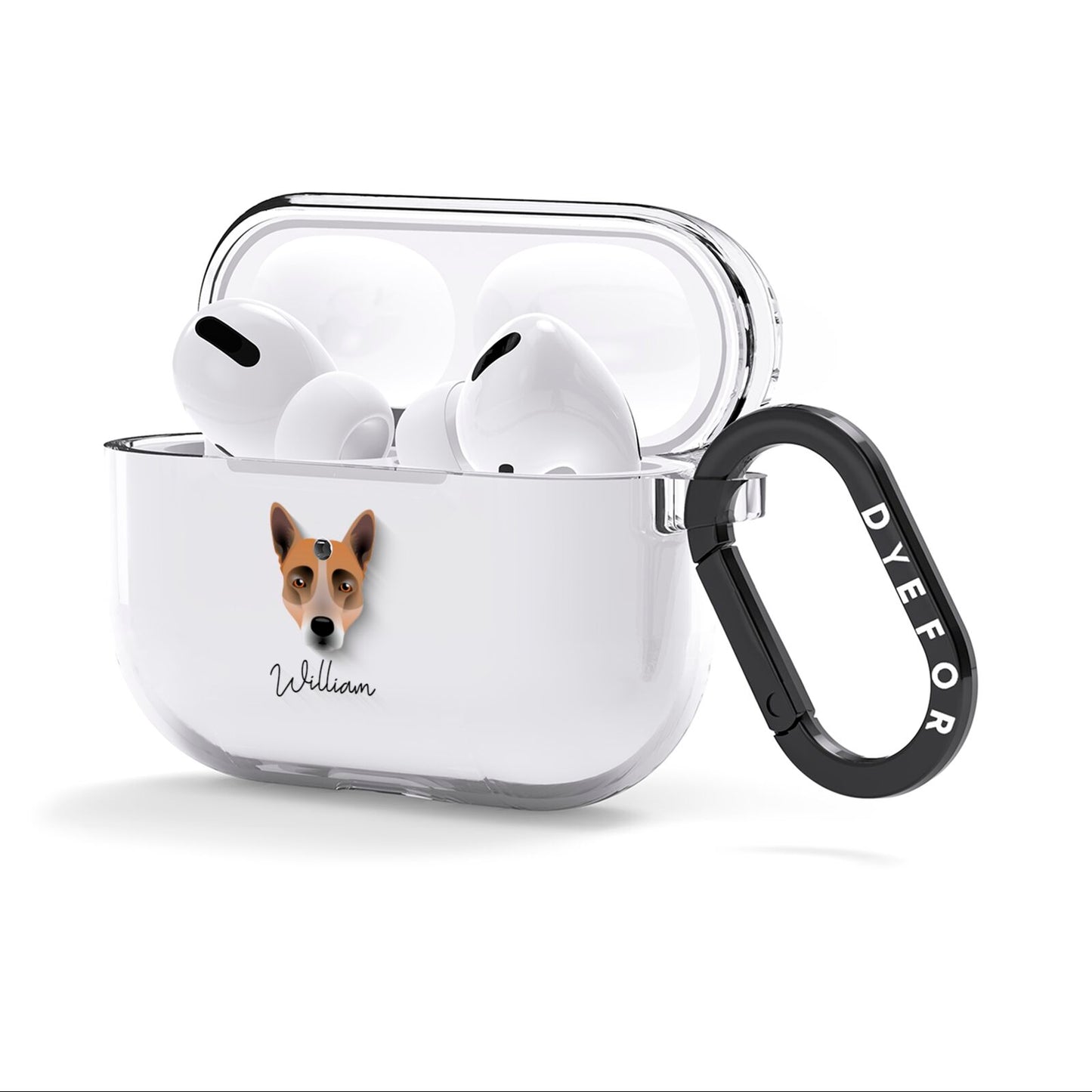 Australian Cattle Dog Personalised AirPods Clear Case 3rd Gen Side Image