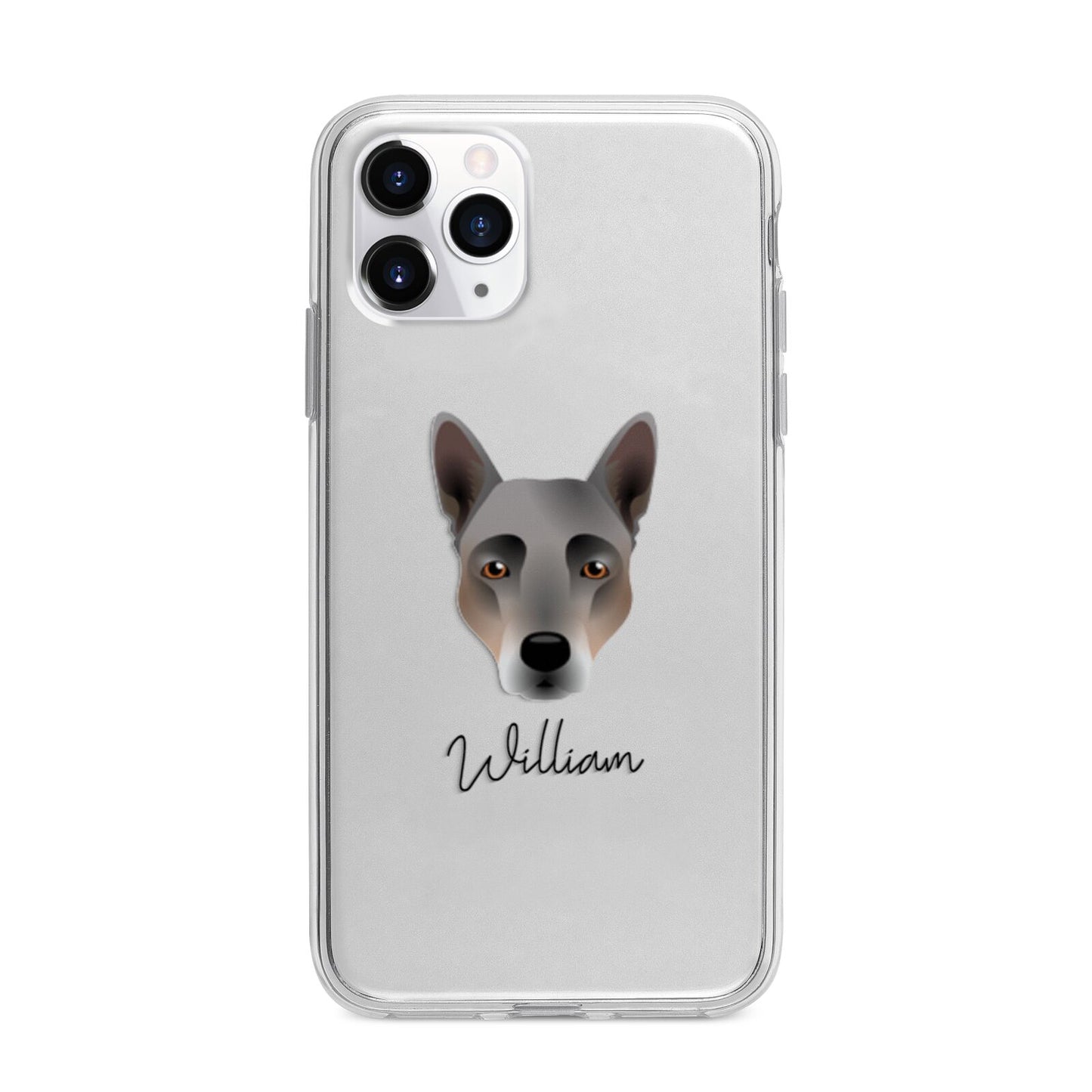 Australian Cattle Dog Personalised Apple iPhone 11 Pro Max in Silver with Bumper Case
